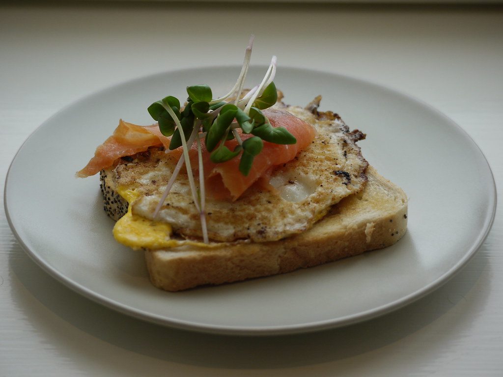 Microgreens served on toast